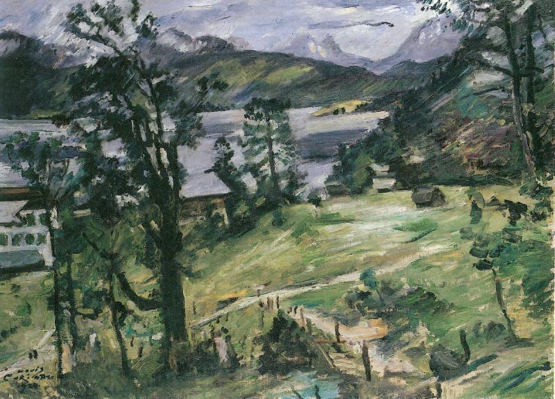 Lovis Corinth Walchenseelandschaft mit Larche Norge oil painting art